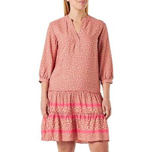 BETTY & CO GREY Sevilla Robe courte Manches 3/4, Rose/Camel, 46 pour femme, Rose/camel, 44