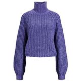 JACK & JONES Dames Jxkelvy Chunky hoge kraag Knit Noos gebreide trui, Twilight Paars