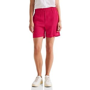 Street One A376627 Paperbag Shorts voor dames, Intense Berry
