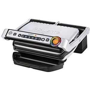 Rowenta GR702D21 Optigrill vleesgrill, 2000 W, toaster, 6 automatische kookprogramma's, zwart/zilver