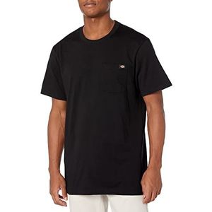 Dickies Heren T-shirt met korte mouwen met zak, zwart, maat 3XL, zwart.
