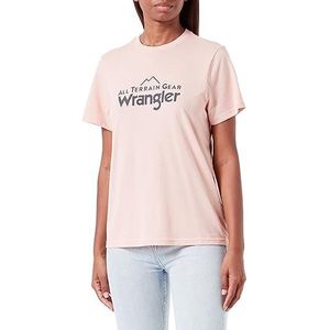 All Terrain Gear by Wrangler T-shirt met logo voor dames, Roze Cloud