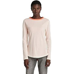 G-STAR RAW Tweeter Slim Ls Omkeerbaar T-shirt voor dames, meerkleurig (Fiery Coral / Papyrus 4107-d299)