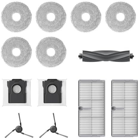 Dreame X40 Ultra en X40 Ultra complete robotaccessoireset bestaande uit 6 doeken (3 paar), 2 filters, 2 stofzakken, 2 zijborstels, 1 hoofdborstel