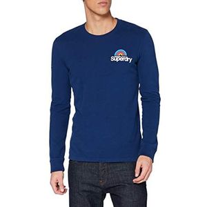 Superdry Ls Top T-shirt heren Shirt, Pilot Mid Blue, XL