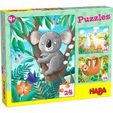Puzzels Koala, Faultier & Co. (Kinderpuzzel): 3 derde motieven met elk 24 puzzelstukjes.