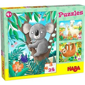 Puzzels Koala, Faultier & Co. (kinderpuzzel): 3 dieren motieven met elk 24 puzzelstukjes.