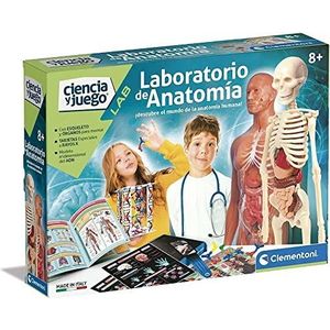 Clementoni, Anatomisch laboratorium, wetenschappelijk educatief spel, anatomie en menselijk lichaam leren, speelgoed kinderen 8 jaar, Spaans speelgoed (55485)