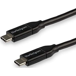 StarTech.com 3 m USB-C naar USB-C kabel met Power Delivery 5A - USB 2.0 Type-C kabel USB-IF gecertificeerd - zwart (USB2C5C3M)