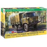 ZVEZDA - 1/35 GAZ 66 - Modélisme en plastique - Echelle 1:35