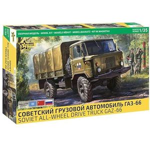 ZVEZDA - 1/35 GAZ 66 - Modélisme en plastique - Echelle 1:35
