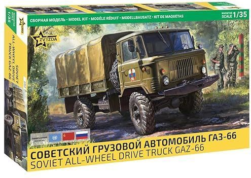 ZVEZDA - 1/35 GAZ 66 - Modélisme en plastique - Echelle 1:35