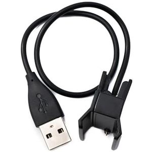 System-S 25 cm USB 2.0-kabel voor Fitbit Alta HR smartwatch, zwart