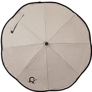 Gesslin Design parasol 941 met universele houder voor kinderwagen en buggy, 70 cm diameter, flexibel, 3-voudig verstelbaar, voor ronde en ovale buizen, beige gemêleerd