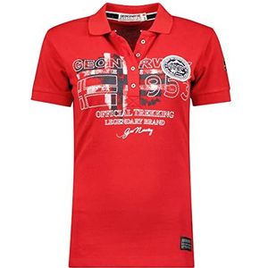 Geographical Norway Kerry Lady Poloshirt van katoen voor dames, met kraag, normale pasvorm, korte mouwen, ademend, klassiek, voor dames, Rood