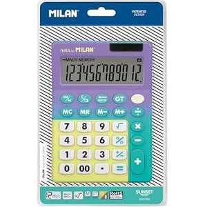Sunset 12-cijferige rekenmachine in blisterverpakking – turquoise Milan®