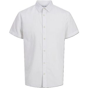 JACK & JONES Jjesummer Ss Sn T-shirt met korte mouwen voor heren, Wit, XL