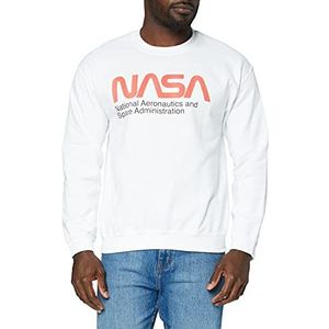 Brands In Limited NASA Aeronautics T-shirt voor heren, wit (wit), M, wit (white wht)