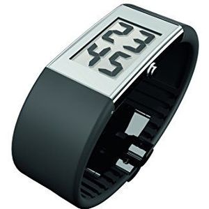 Rosendahl - 43104 – herenhorloge – kwarts – digitaal – armband rubber zwart, zilver/zwart, armband, Zilver/zwart, armband