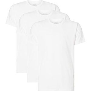 Calvin Klein Uniseks S/S ronde hals, 3 stuks, Wit.