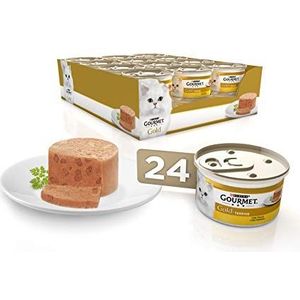 Purina Gourmet Gold Terrine, natvoer voor katten met kip, 24 blikjes à 85 g