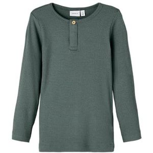 NAME IT Nmmkabille Ls Slim Top T-shirt met lange mouwen voor jongens (1 stuk), Bos Groen