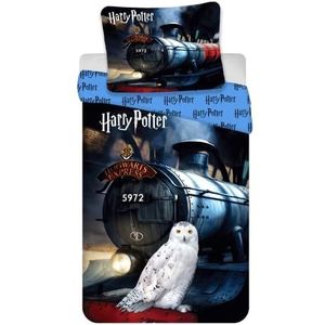 Harry Potter Hogwarts Express omkeerbaar beddengoed met kussensloop 135 x 200 cm