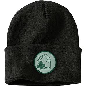 Carhartt Shamrock gebreide muts heren hoed, zwart.