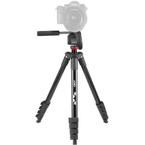 JOBY Compact Advanced, Treppiede voor fotocamera met testa heeft 3 levens, geschikt voor Sgancio Rapido Universale van ¼-50 inch en Borsa voor Trasporto, per CSC, Reflex, Mirrorless, Smartphone, Zwart