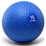 Yes4All JCT9 Slam Ball met gestructureerd oppervlak en duurzame rubberen schaal (zwart en blauw) - verkrijgbaar in 4,5, 6,8, 9, 11,3, 13,6, 18,1 kg (H. blauw - 6,8 kg)