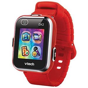 VTech Kidizoom DX2 Smart Watch Smartwatch voor kinderen, dubbele camera, video, spel, kleur rood, ESP-versie (80-193827)