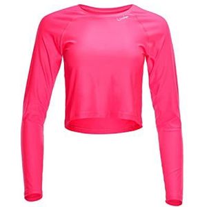 WINSHAPE Aet116 Functioneel shirt voor dames, lange mouwen, yoga T-shirt, Neon Roze.