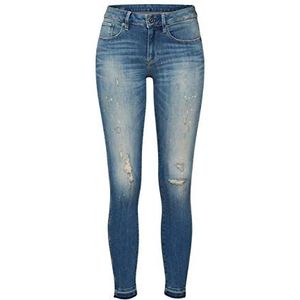 G-STAR RAW 3301 Mid Waist Skinny Ripped Enkeljeans voor dames, Blauw (Antic Faded Ripped Navy 8968-A936)
