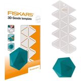 Fiskars Juwel Geode 3D-sjabloon van papier voor 3D-vormen, kunststof, wit, 1059566