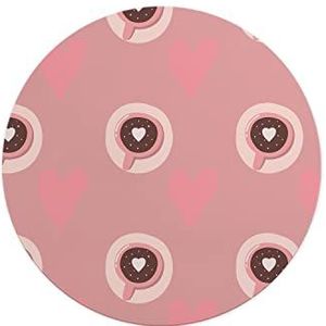 Questo Casa, Ronde muismat met antislip onderkant voor kantoor en thuis, diameter 22 cm
