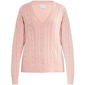 Jalene Cardigan à boutons pour femme, vieux rose, XS-S