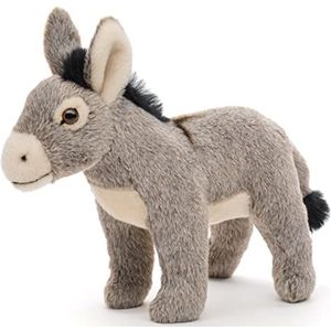 Uni-Toys - grijze ezel, staand - 20 cm (hoogte) - pluche ezel - pluche, knuffeldier