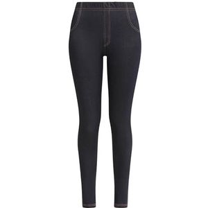 DIM Jeanseffect met zakken Relax & Go X1 dameslegging, Blauw Navy