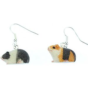 Miniblings Cavia oorbellen - Handgemaakte modesieraden - Voor kinderen - Verzilverd, 24 mm, kunsthars, zonder steen., Hars, Geen steen.