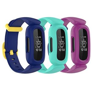 honecumi Fitbit Ace 3 vervangende horlogeband voor kinderen, klassieke kleurrijke sportaccessoires verstelbaar, Siliconen TPU, Geen edelsteen