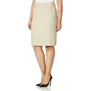 Calvin Klein Straight Lux Suit Skirt (Regular and Plus Size) Damesrok, Khaki (stad)