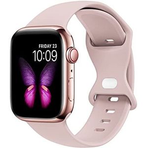 Lysun Compatibel met Apple Watch Band 42 mm 44 mm 45 mm sportarmband van zachte siliconen compatibel met iWatch Series 7 6 5 4 3 2 1 SE, dames heren