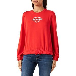 Love Moschino Sweatshirt met lange mouwen en rechte pasvorm, trainingspak voor dames, Rood