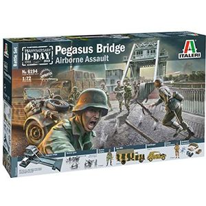 Italeri 6194 - 1:72 Battle Kit ""Pegasus Bridge"", modelbouw, bouwpakket, modelbouw, doe-het-zelf, hobby, collage, kunststof bouwset, ongelakt