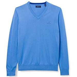 GANT Classic Cotton V-hals Sweatshirt voor heren, Pacific Blue.