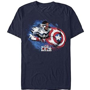 Marvel Falcon and The Winter Soldier Protection Organic T-shirt met korte mouwen, marineblauw, XL, marineblauw