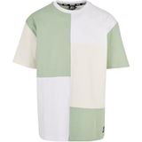 STARTER BLACK LABEL T-shirt surdimensionné pour homme Starter Patchwork, Vert vintage/blanc pâle/blanc, L