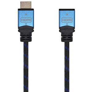AISENS A120-0452 HDMI-kabel V2.0 High Speed / HEC 4K @60Hz 18Gbps, A/M-A/H, zwart/blauw, 1m