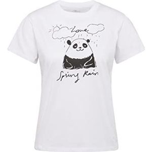 Mavi Panda bedrukt T-shirt voor dames, Wit