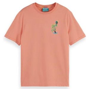 Scotch & Soda T-shirt pour homme - Motif artistique à l'avant et à l'arrière, Coral Reef 2748, XL